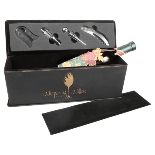 Personalized Single Wine Box with 4 Tools - 10 Colors 4
