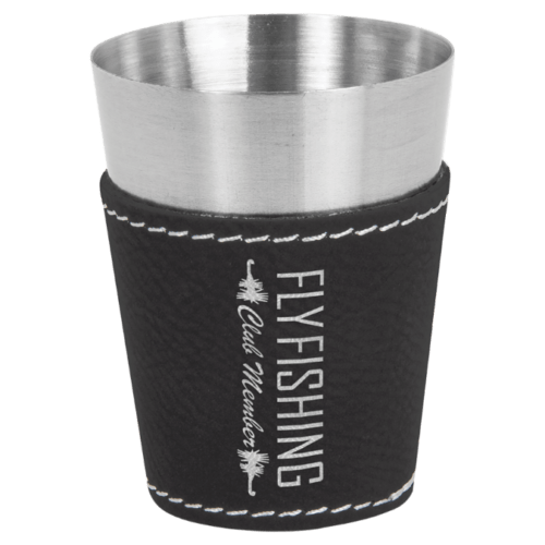 2 oz. Leatherette Wrapped Stainless Steel Shot Glass - 9 Colors 6