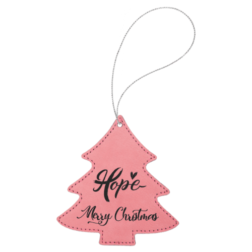 Leatherette Tree Ornament - 8 Colors 6