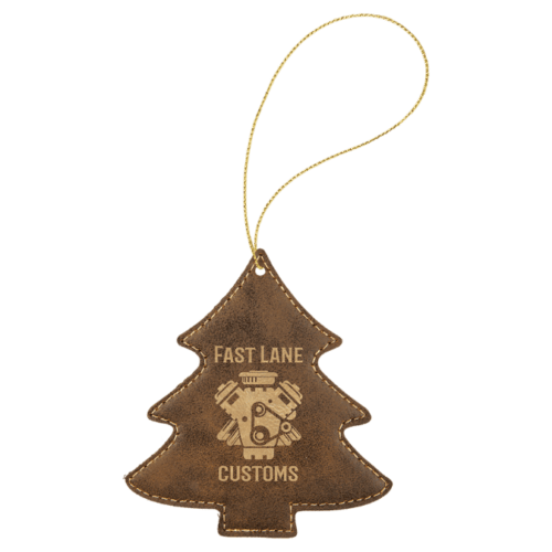 Leatherette Tree Ornament - 8 Colors 8