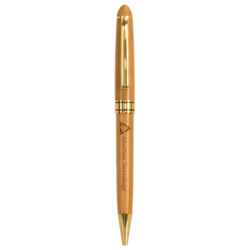Bamboo Pen Gold Trim with Ballpoint