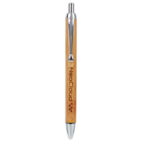 Bamboo Ballpoint Pen Silver Trim