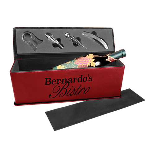 Personalized Single Wine Box with 4 Tools - 10 Colors 1