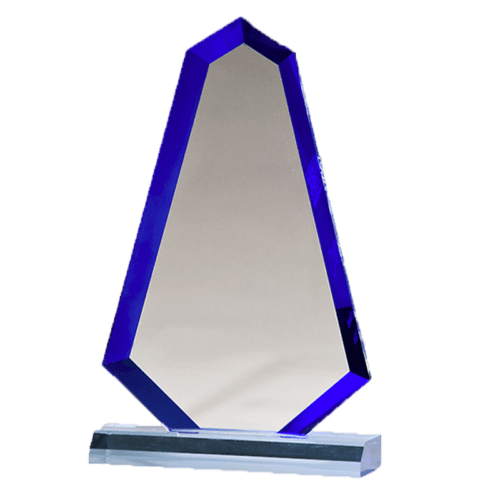 Flame Series Blue Acrylic with Blue Accented Bevel - 3 Sizes 4